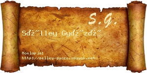 Sélley Győző névjegykártya